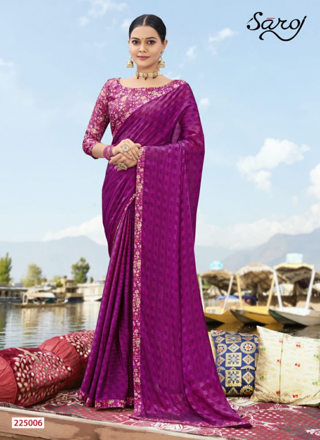 Saroj Vaidehi Festive Wear Georgette Heavy Designer Fancy Saree Collection